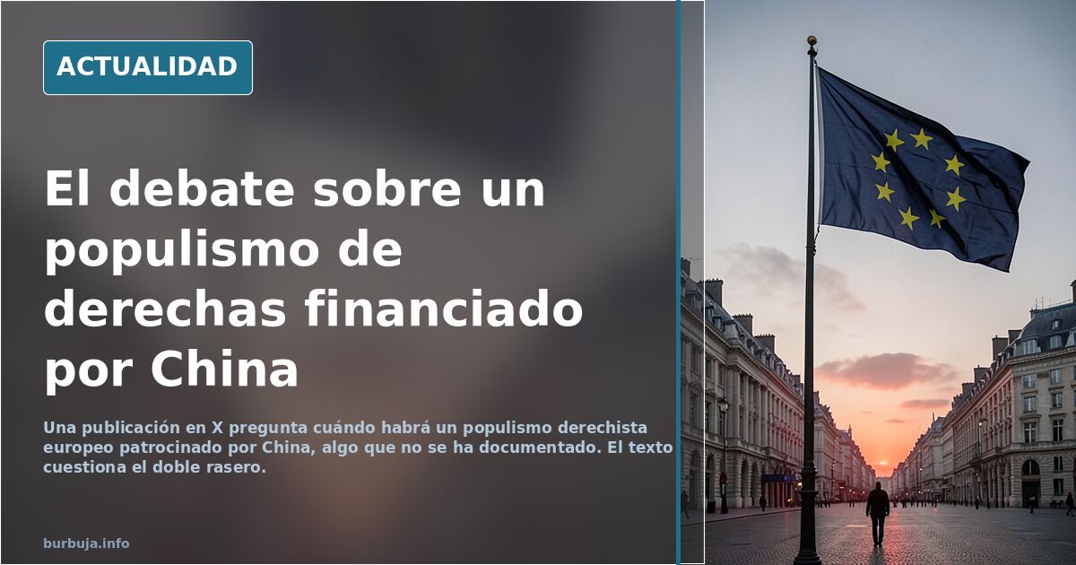 Piden por X que se cree la Chinese-sponsored Right Wing Populism