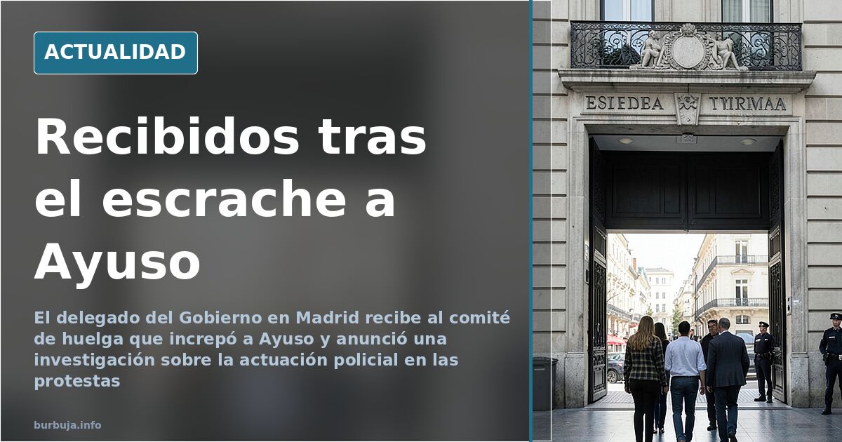 Reunión institucional entre representantes de la huelga educativa y el delegado del Gobierno en Madrid