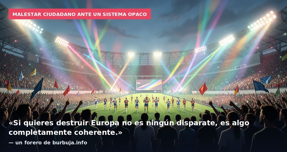 Malestar ciudadano ante un sistema opaco: «Si quieres destruir Europa no es ningún disparate, es algo completamente coherente.» — un forero de burbuja.info