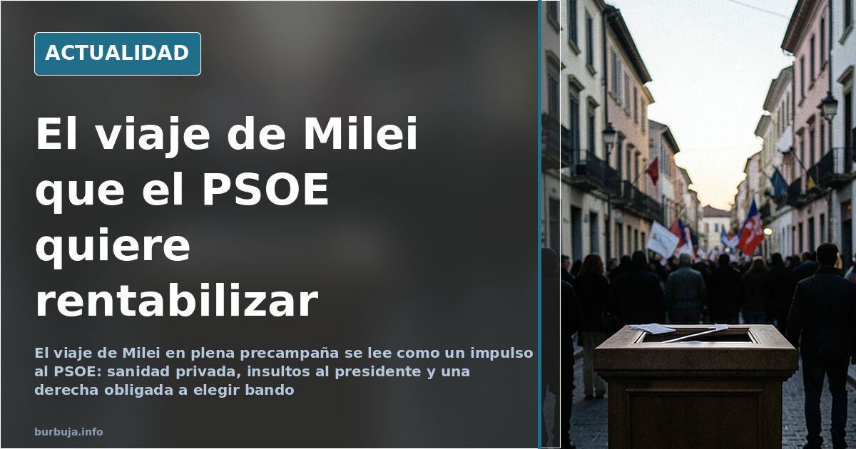 Milei como ariete electoral: el PSOE rentabiliza el viaje