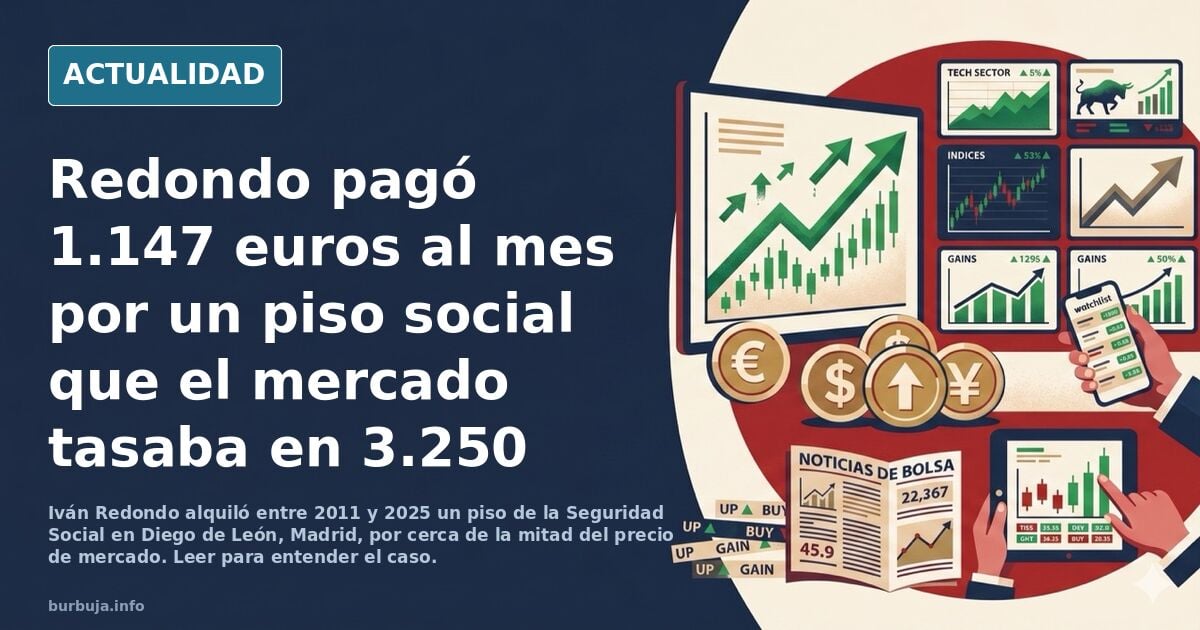 Redondo vivió 14 años en el mismo piso de alquiler social un 50% más barato que el precio de mercado