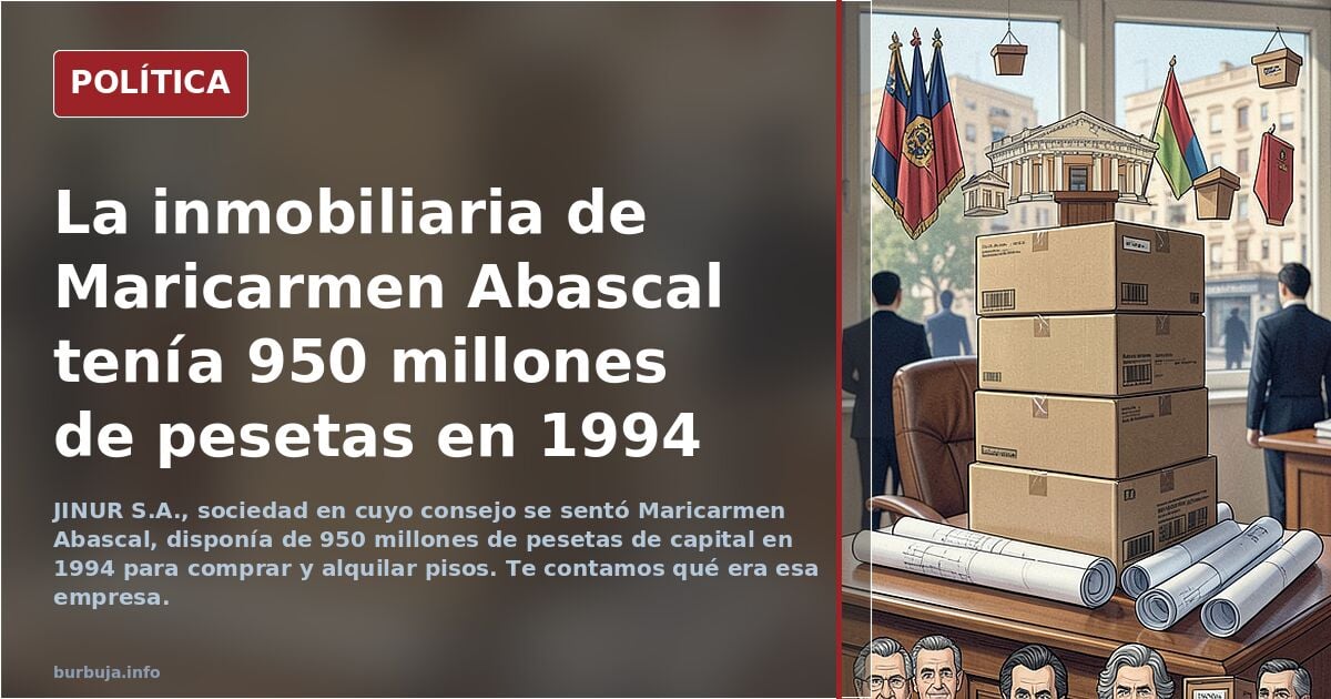 La sociedad de la que era consejera Maricarmen tenía un capital de 950 millones de pesetas en 1994 para comprar y alquilar pisos
