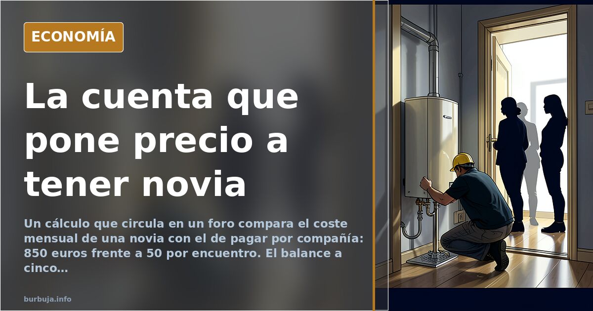 Ilustración editorial de un hombre con un destornillador frente a un calentador desmontado, con tres mujeres observando