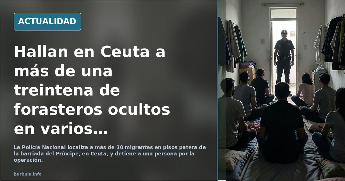 Hallan en Ceuta a más de una treintena de forasteros ocultos en varios pisos patera