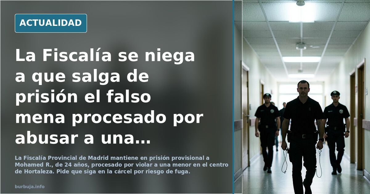 La Fiscalía se niega a que salga de prisión el falso mena procesado por abusar a una menor en Hortaleza
