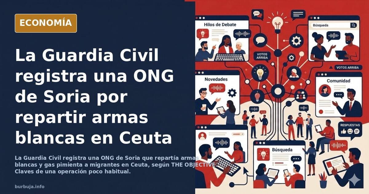 La Guardia Civil registra la ONG de Soria que daba gas pimienta y cuchillos a los inmigrantes en Ceuta