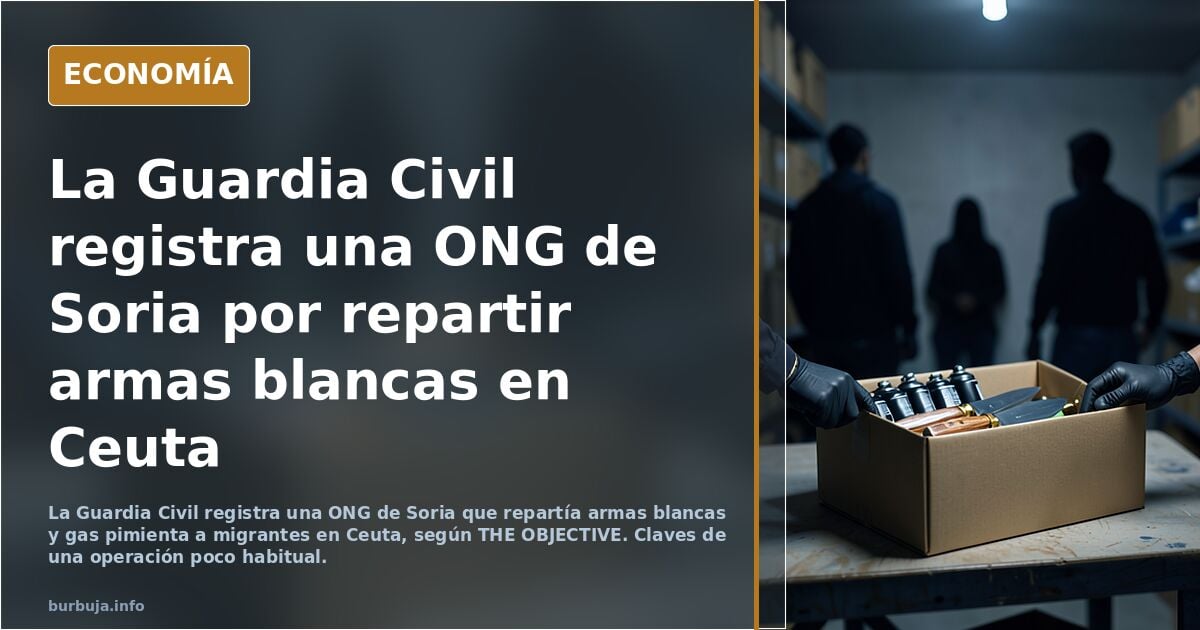 La Guardia Civil registra la ONG de Soria que daba gas pimienta y cuchillos a los forasteros en Ceuta
