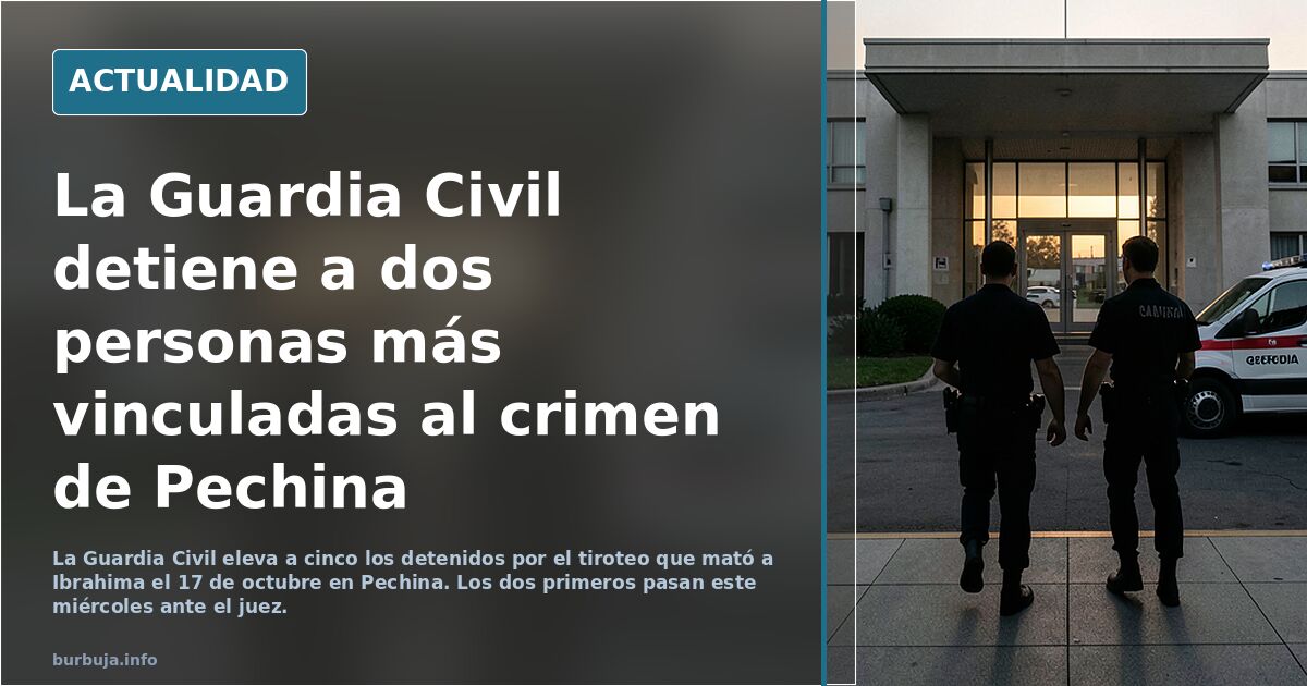 La Guardia Civil detiene a dos personas más vinculadas al crimen de Pechina
