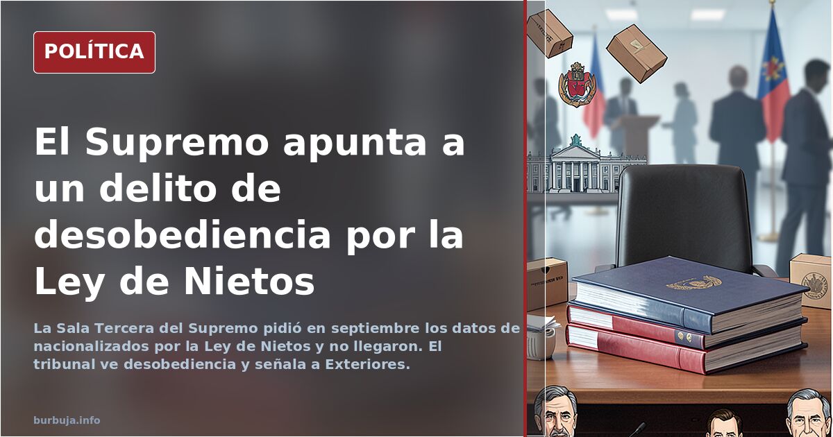 El Gobierno se enfrenta a un delito de desobediencia por no identificar a los nacionalizados con la Ley de Nietos