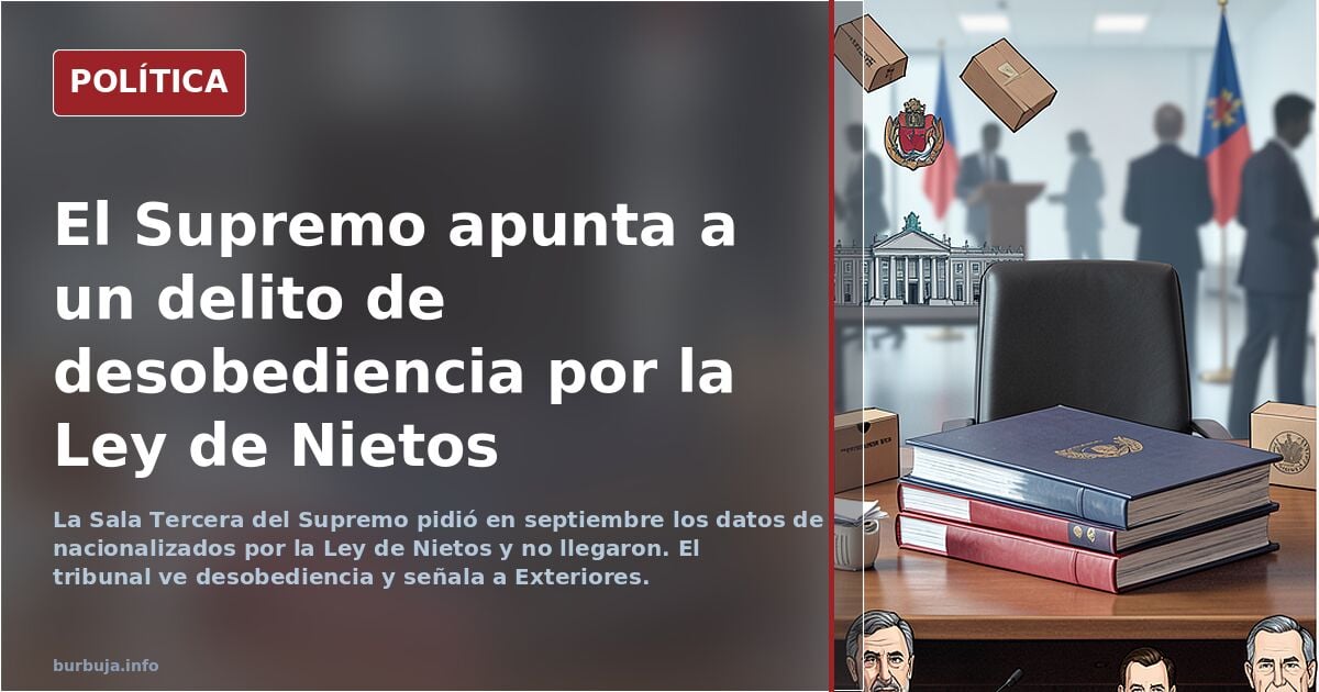 El Gobierno se enfrenta a un delito de desobediencia por no identificar a los nacionalizados con la Ley de Nietos
