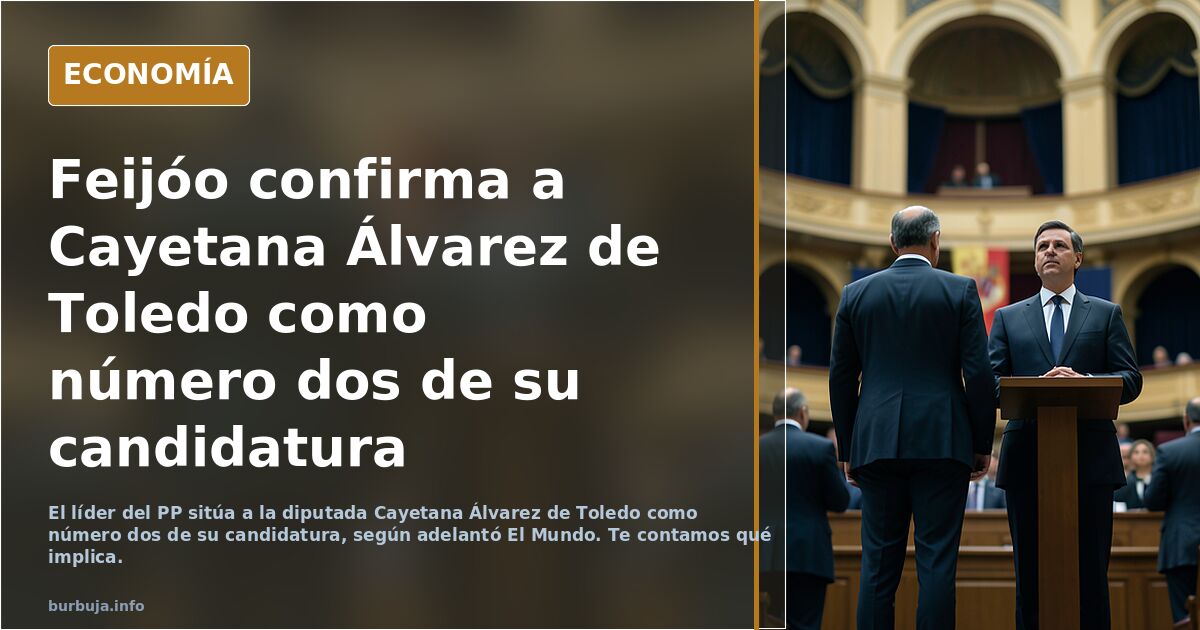 Feijoo confirma a Cayetana de Toledo como su número 2