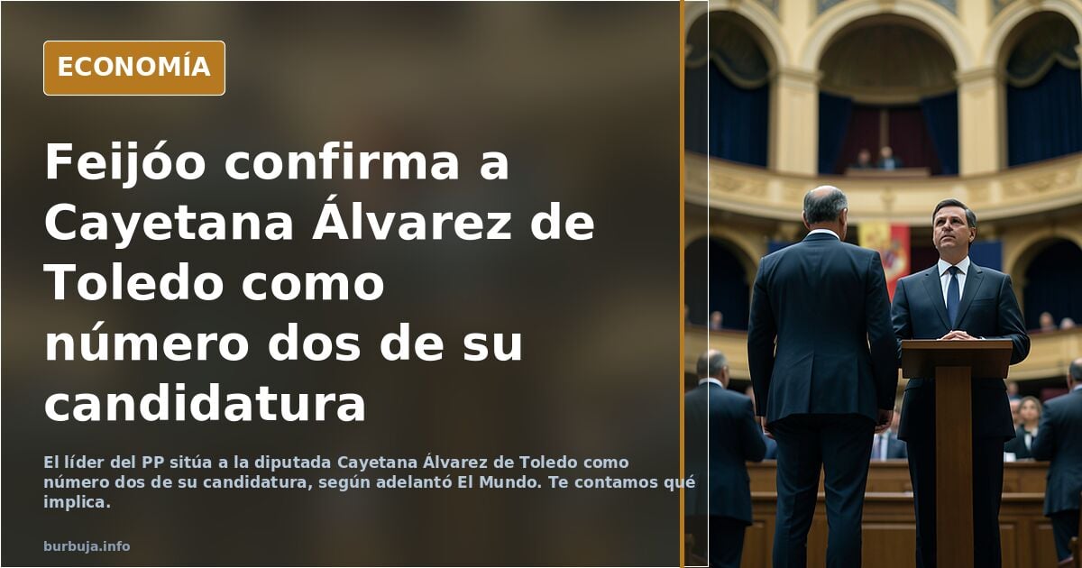 Feijoo confirma a Cayetana de Toledo como su número 2