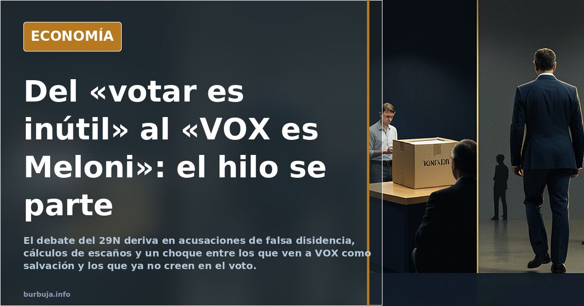 Hay muchos foreros manipulando para que no voteis a VOX tened cuidado