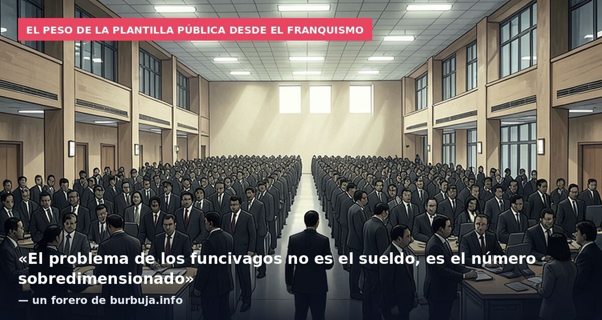 El 45% de los funcionarios cobra más de 3.200 euros al mes frente al 14% del sector privado