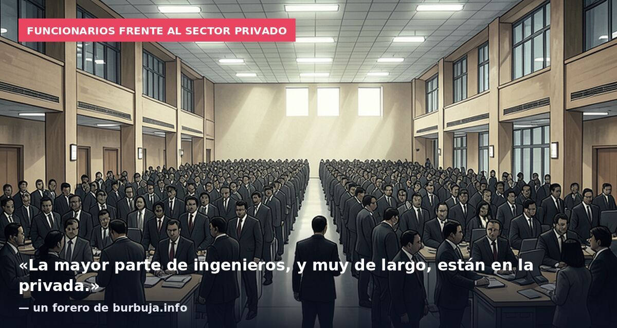 El 45% de los funcionarios cobra más de 3.200 euros al mes frente al 14% del sector privado