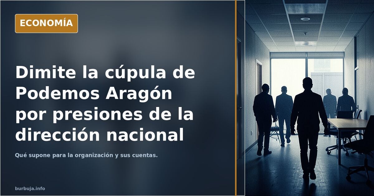 Dimite la cúpula de PUDIMOS en Aragón.