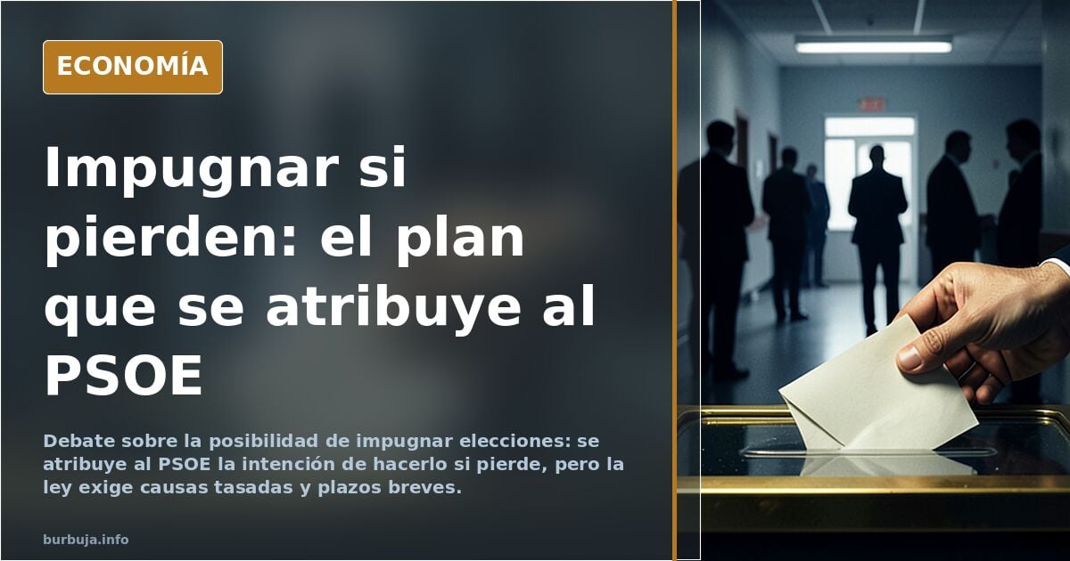 El PSOE y la impugnación electoral: lo que se dice y lo que se puede hacer