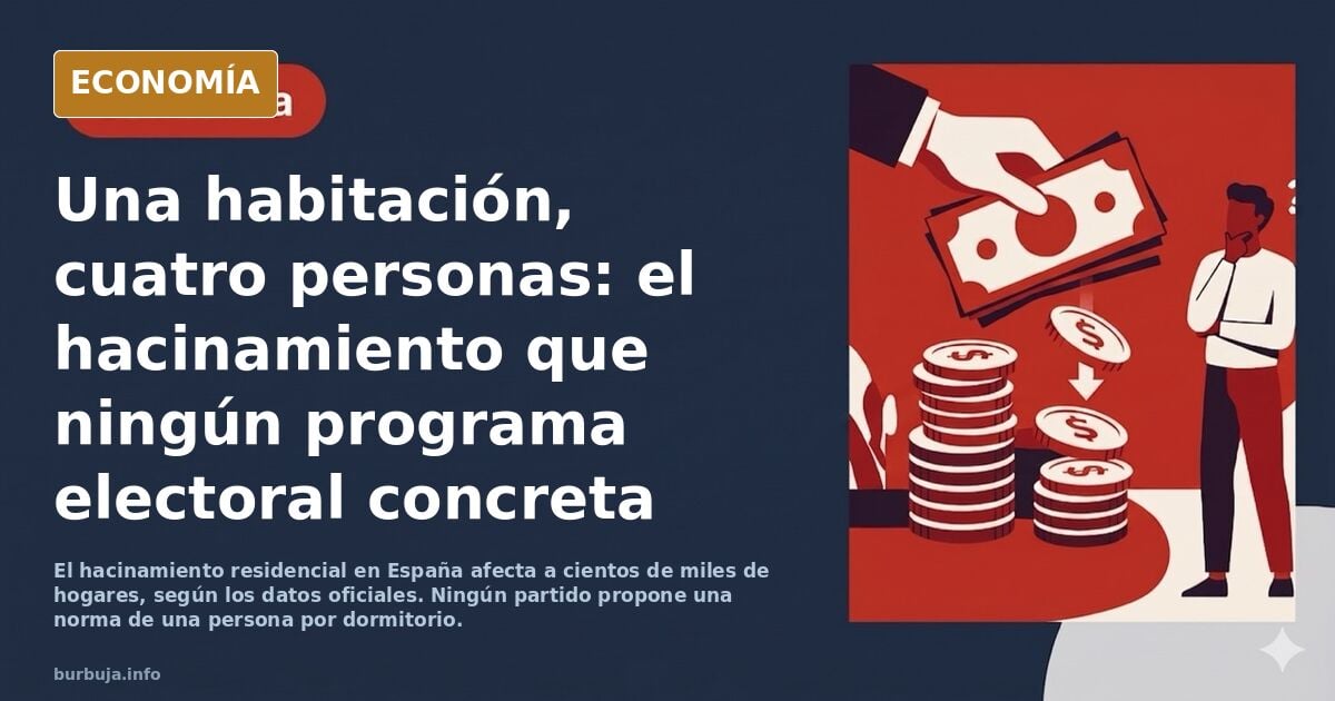 VE ESTE VIDEO de una HABITACIÓN DE 4 LATINOS (familia) y luego BUSCA EN LOS PROGRAMAS ELECTORALES un compromiso contra el HACINAMIENTO.....