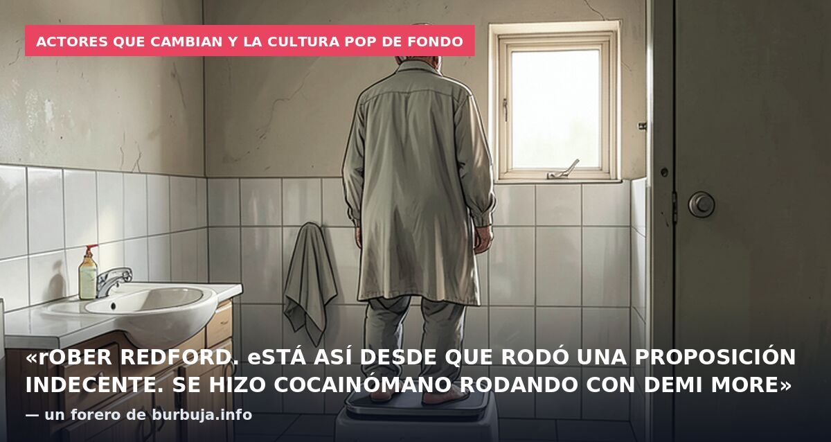Actores que cambian y la cultura pop de fondo: «rOBER REDFORD. eSTÁ ASÍ DESDE QUE RODÓ UNA PROPOSICIÓN INDECENTE. SE HIZO COCAINÓMANO RODANDO CON DEMI MORE» — un forero de burbuja.info