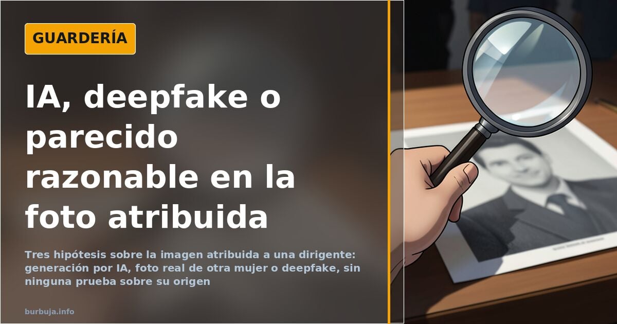 La foto atribuida a una dirigente: IA, parecido o deepfake