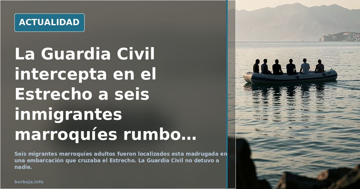 La Guardia Civil intercepta en el Estrecho a seis forasteros jovenlandéses rumbo a las costas de Cádiz o Málaga