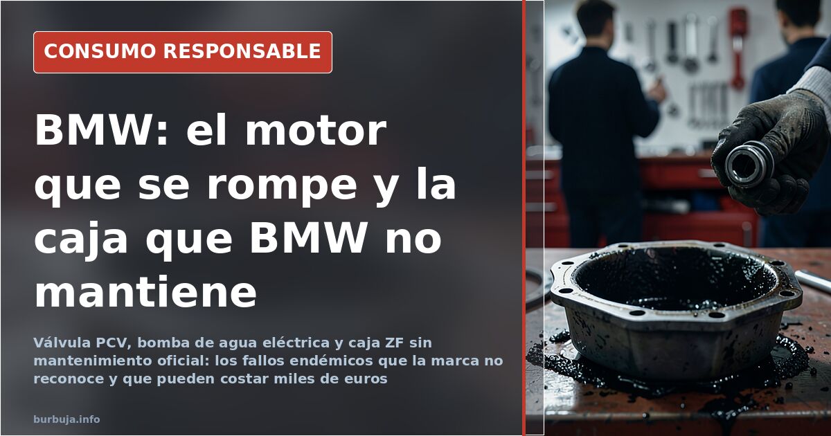 BMW: PCV, bomba de agua y caja ZF, la ruina de sus motores