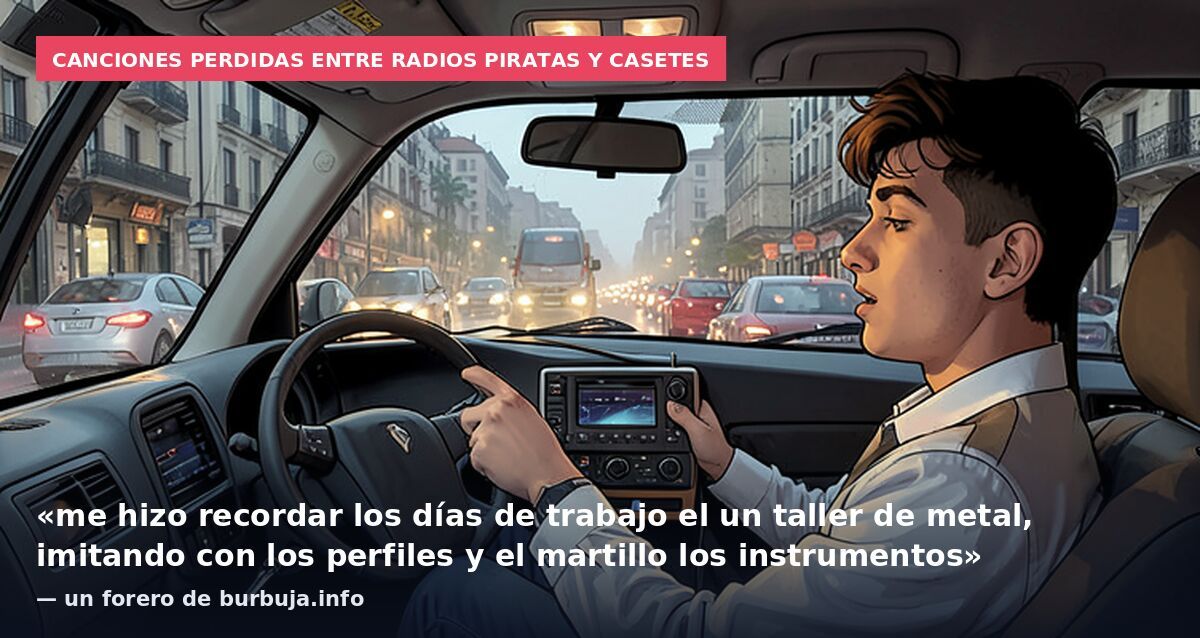 Canciones perdidas entre radios piratas y casetes: «me hizo recordar los días de trabajo el un taller de metal, imitando con los perfiles y el martillo los instrumentos» — un forero de burbuja.info