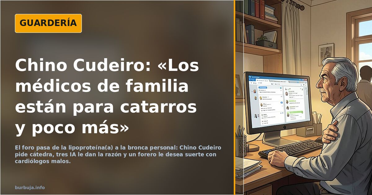 Chino Cudeiro: «Los médicos de familia están para catarros y poco más»