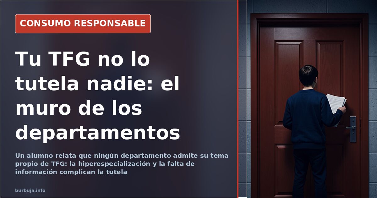 El TFG se atasca: nadie quiere tutelar trabajos fuera del guion