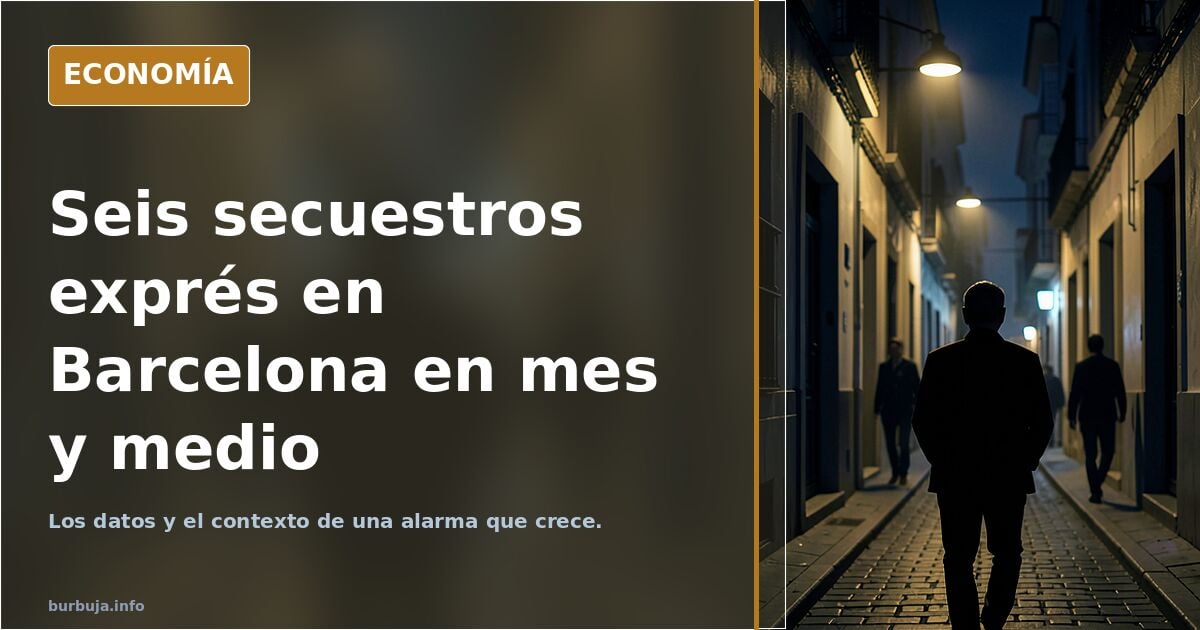 YA ESTÁN AQUÍIII. Alarma en Barcelona por la escalada de 'secuestros exprés': seis casos en un mes y medio