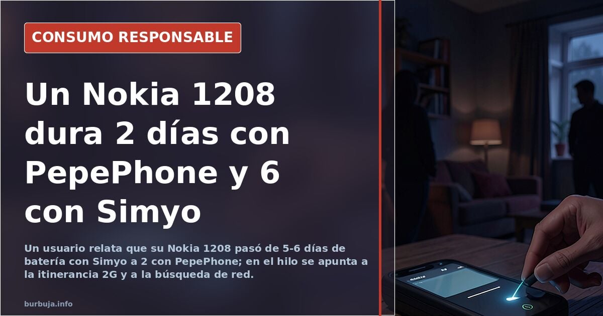PepePhone y la batería: por qué el 2G de un Nokia dura la mitad