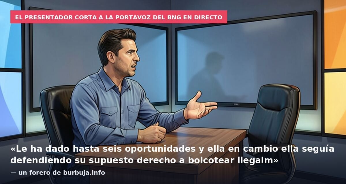 ¡ASÍ SÍ! RISTO MEJIDE EXPULSA EN DIRECTO A UNA PORTAVOZ DEL BNG POR NO CONDENAR LA VIOLENCIA.