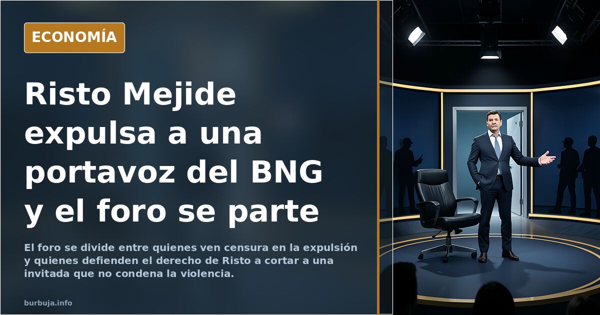 ¡ASÍ SÍ! RISTO MEJIDE EXPULSA EN DIRECTO A UNA PORTAVOZ DEL BNG POR NO CONDENAR LA VIOLENCIA.