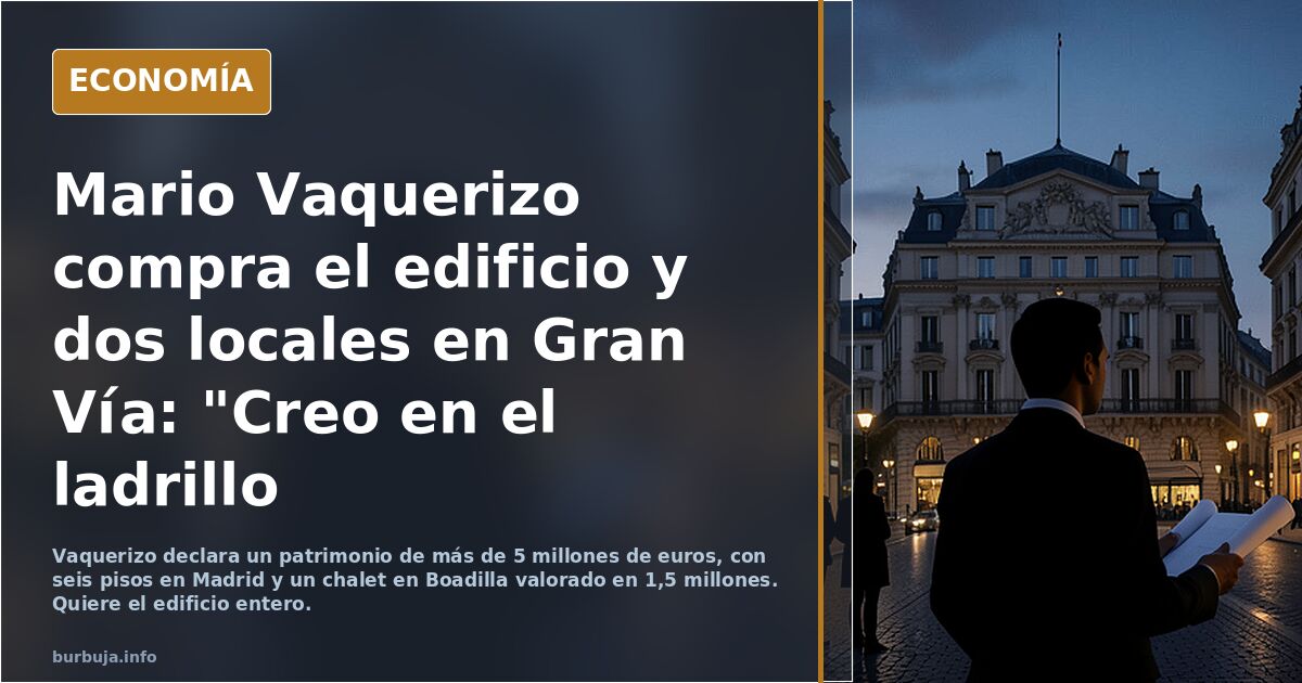 Mario Vaquerizo (52 años): «Vamos a comprar el edificio y los dos locales en Gran Vía; lo hacemos por la tranquilidad del futuro»