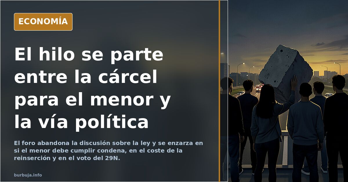 El hilo se parte entre la cárcel para el menor y la vía política
