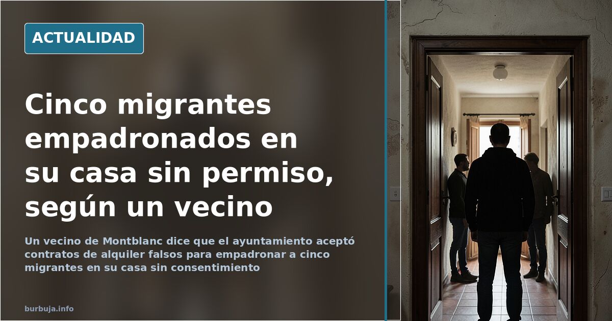 Buzón de una vivienda en Montblanc con cartas de sanidad y ayudas sociales a nombre de empadronados