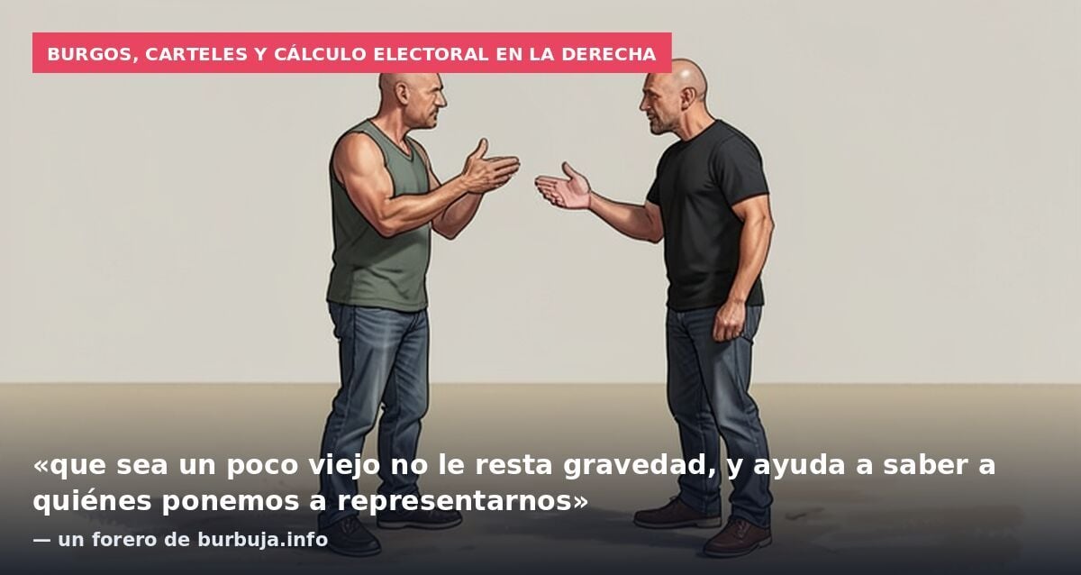 El presidente del PP de Burgos, pillado arrancando carteles de VOX