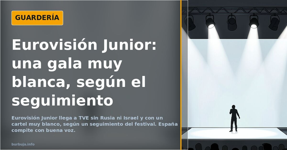 Eurovisión Junior: TVE emite el festival sin Rusia ni Israel