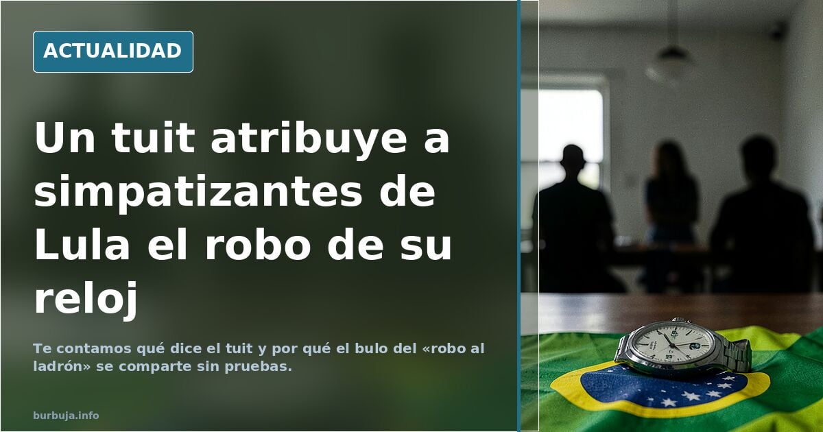 Simpatizantes de Lula le roban el reloj