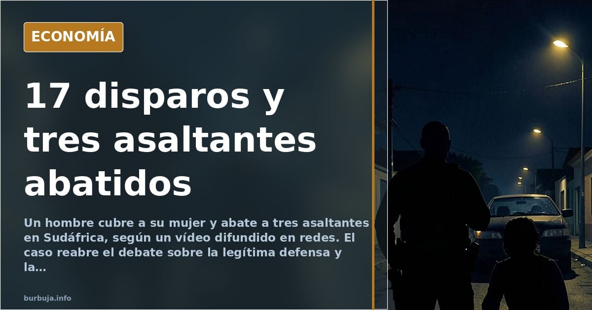 Un hombre en Sudáfrica abate a tres asaltantes al proteger a su esposa