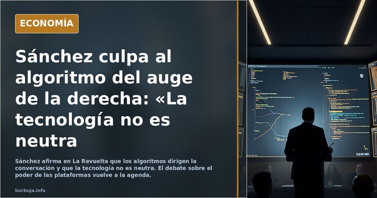Sánchez culpa al algoritmo de que la sociedad sea de derechas