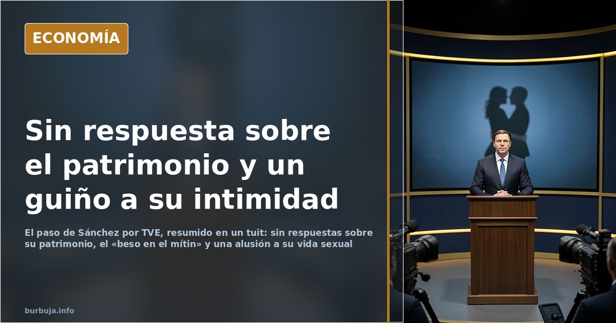 Imagen del tuit reproducido sobre el paso de Pedro Sánchez por TVE