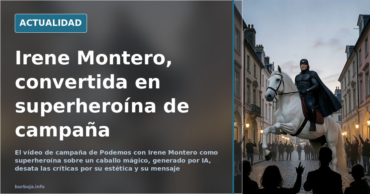 La campaña de Irene Montero se convierte en un vídeo de superhéroes