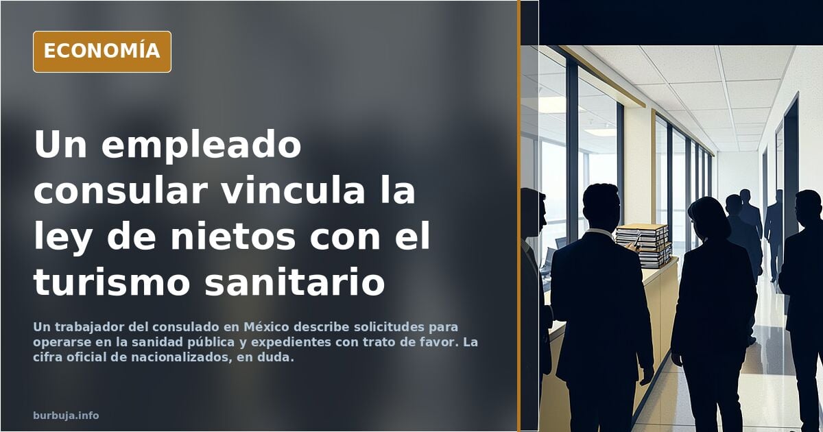 BOOOOOM......Un trabajador del consulado en México: «Piden nacionalizarse para ir a España a operarse»
