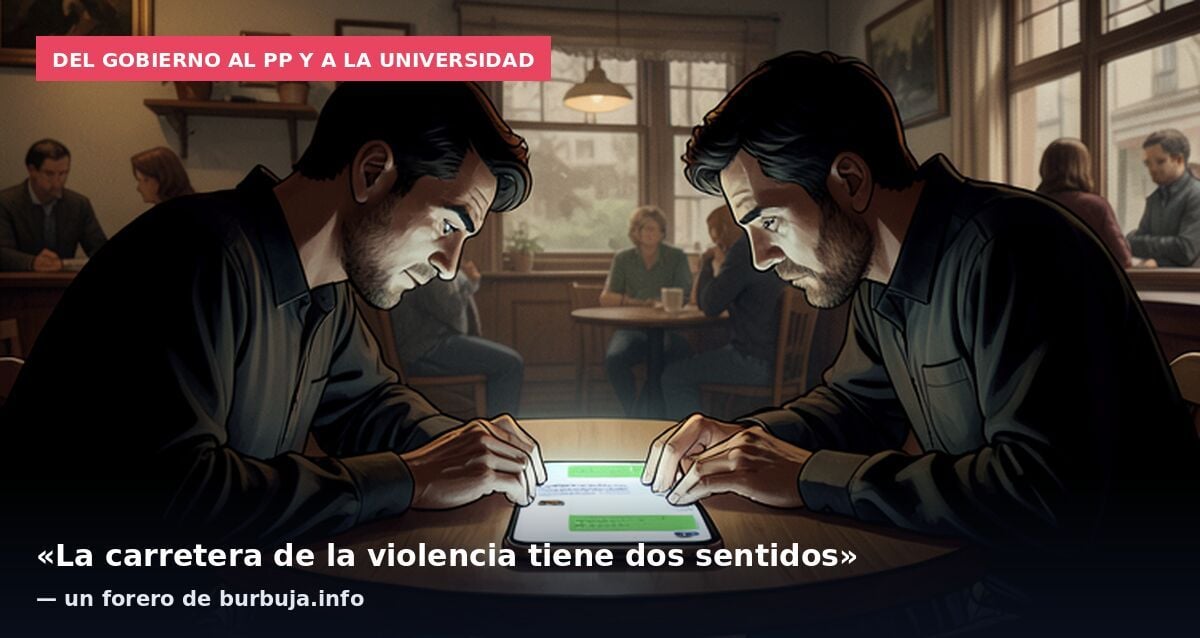 Del Gobierno al PP y a la universidad: «La carretera de la violencia tiene dos sentidos» — un forero de burbuja.info
