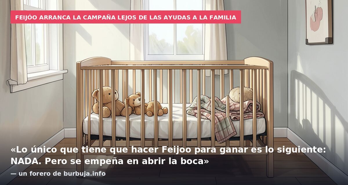Feijóo arranca la campaña lejos de las ayudas a la familia: «Lo único que tiene que hacer Feijoo para ganar es lo siguiente: NADA. Pero se empeña en abrir la boca» — un forero de burbuja.info