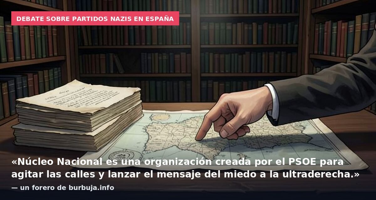 Debate sobre partidos nazis en España: «Núcleo Nacional es una organización creada por el PSOE para agitar las calles y lanzar el mensaje del miedo a la ultraderecha.» — un forero de burbuja.info