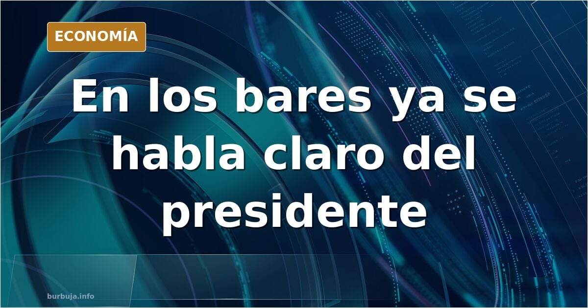 Ilustración editorial de un bar español con parroquianos mayores debatiendo sobre pensiones y voto