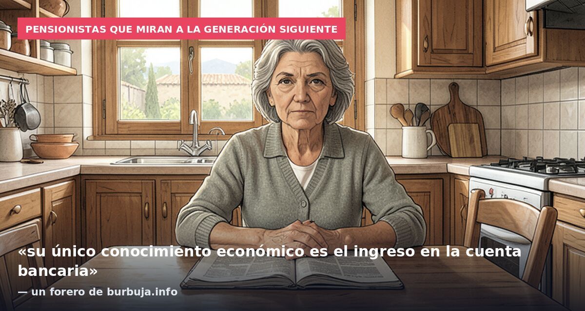 Pensionistas que miran a la generación siguiente: «su único conocimiento económico es el ingreso en la cuenta bancaria» — un forero de burbuja.info