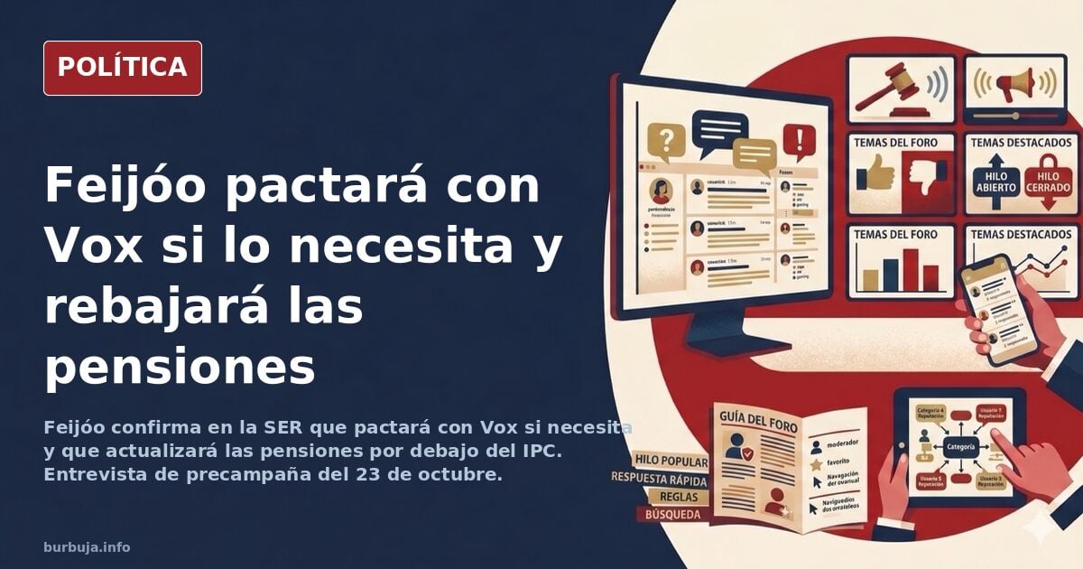 Pensiones, aborto y los pactos con Vox, los 10 titulares de la entrevista a Feijóo en la SER